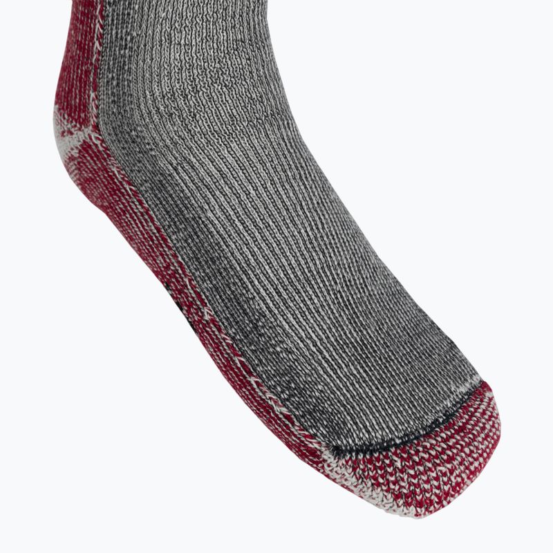 Smartwool Classic Mountaineer Maximum Cushion Crew grey-red trekking socks SW013300003 4