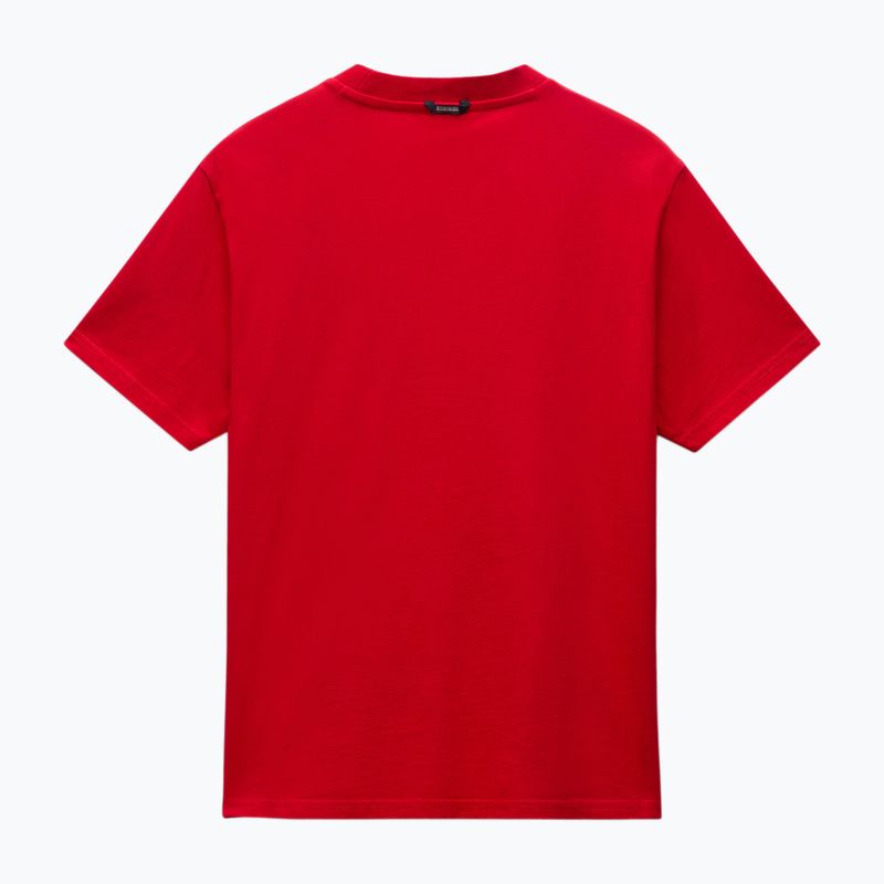 Men's Napapijri S-Portalet red goji t-shirt 5