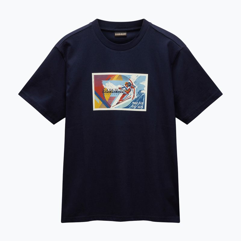 Men's Napapijri S-Portalet blu marine T-shirt 4