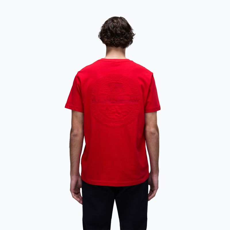 Men's Napapijri S-Kander red goji t-shirt 2