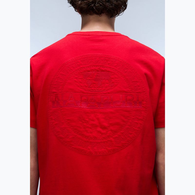 Men's Napapijri S-Kander red goji t-shirt 4