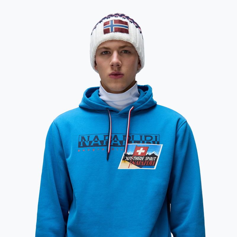 Men's Napapijri B-Portalet Hooded blue sapphire sweatshirt 3