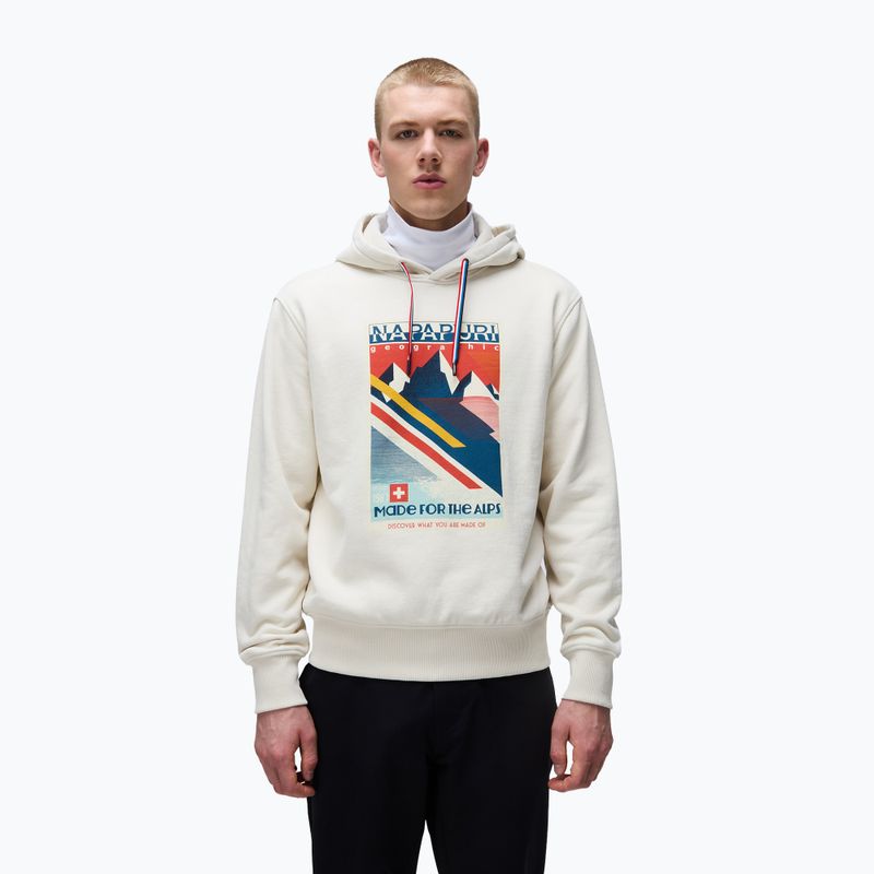 Men's Napapijri B-Portalet Hooded beige dimity sweatshirt