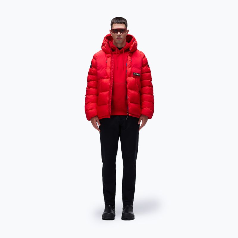 Men's Napapijri B-Kander Hooded red goji sweatshirt 2