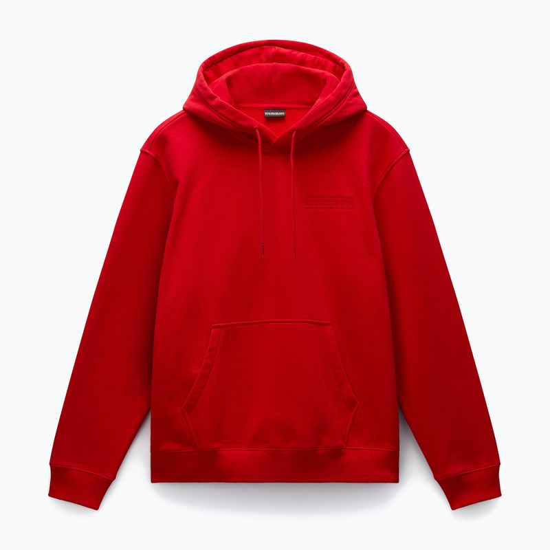 Men's Napapijri B-Kander Hooded red goji sweatshirt 6