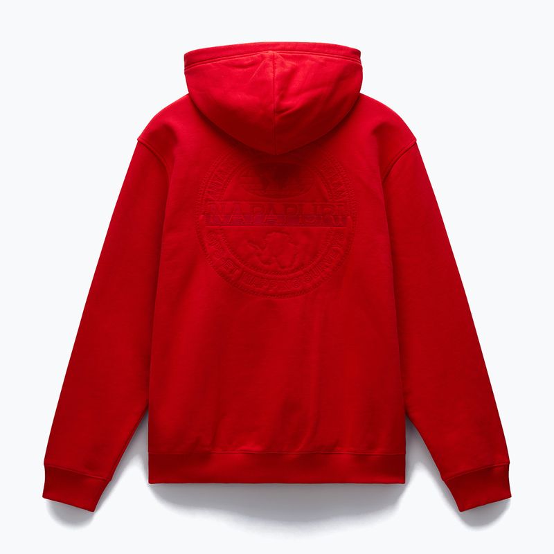 Men's Napapijri B-Kander Hooded red goji sweatshirt 7