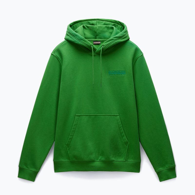 Men's Napapijri B-Kander Hooded green kelly sweatshirt 6