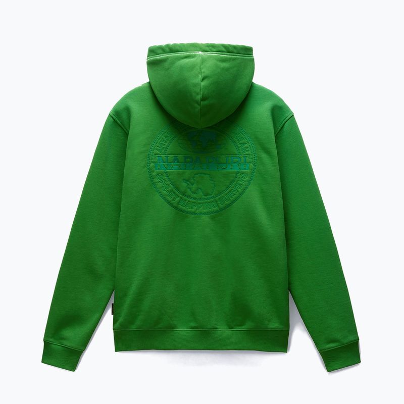 Men's Napapijri B-Kander Hooded green kelly sweatshirt 7