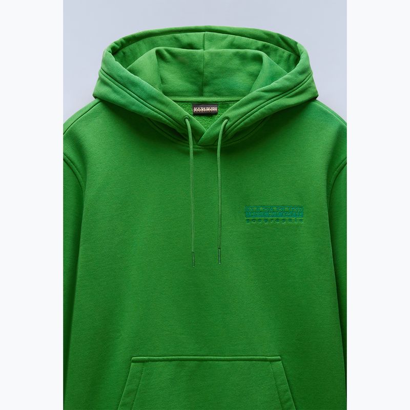 Men's Napapijri B-Kander Hooded green kelly sweatshirt 8