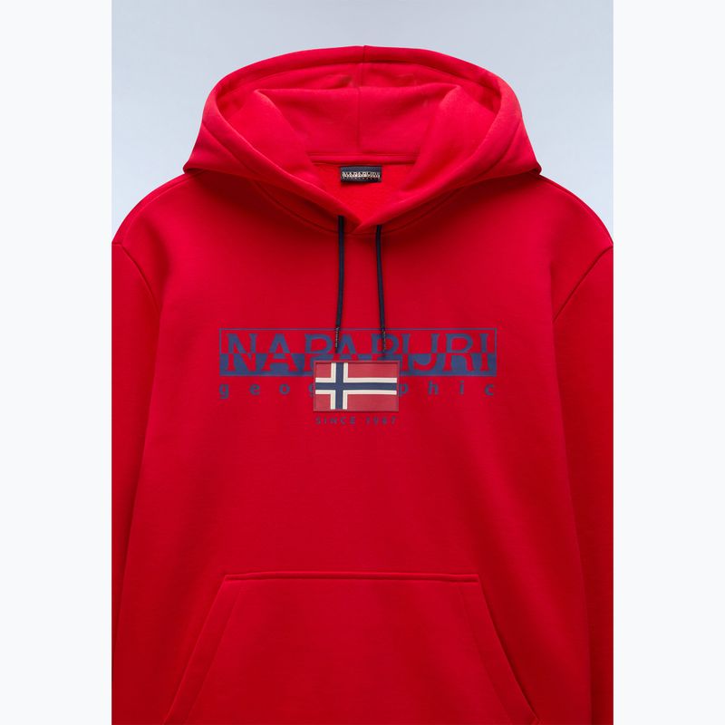 Men's Napapijri B-Aylmer Hint red goji sweatshirt 3