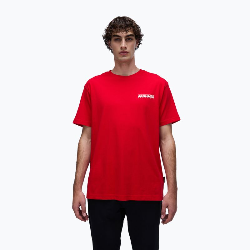 Men's Napapijri S-Linth red goji t-shirt