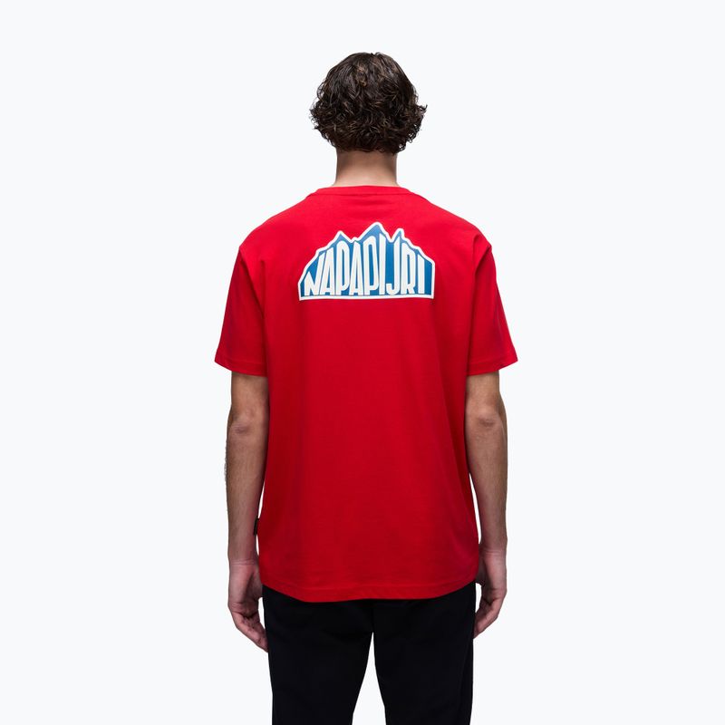 Men's Napapijri S-Linth red goji t-shirt 2