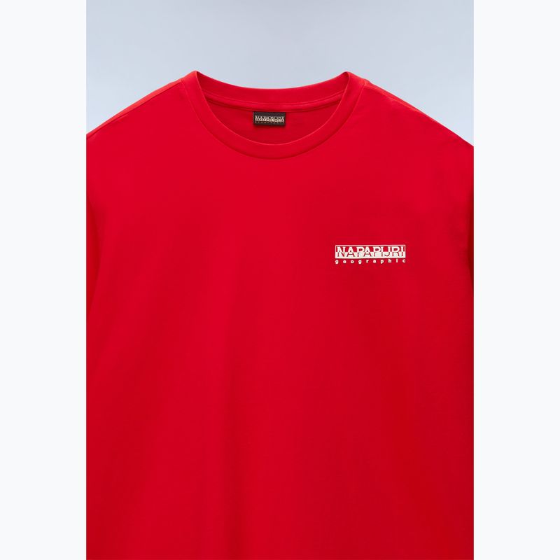 Men's Napapijri S-Linth red goji t-shirt 7