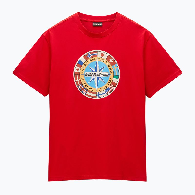 Men's Napapijri S-Dorees red goji t-shirt 4