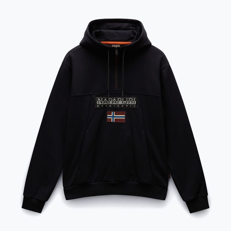 Men's Napapijri Burgee Half Zip Hooded 2.0 sweatshirt black 041 5