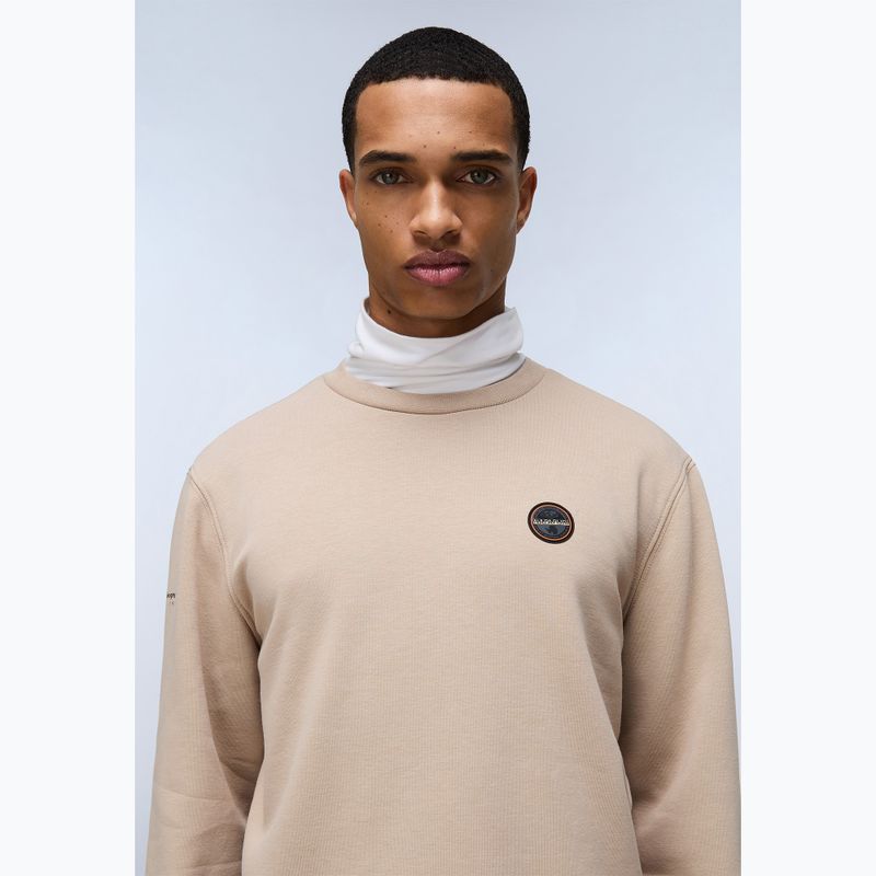 Men's Napapijri B-Badge C beige rocky sweatshirt 5