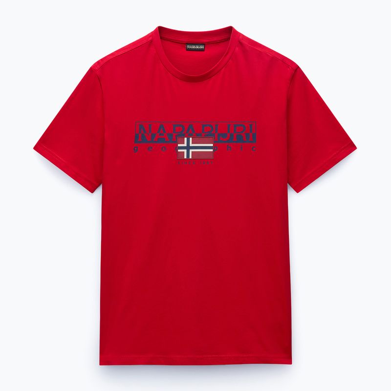 Men's Napapijri S-Aylmer red goji t-shirt 4