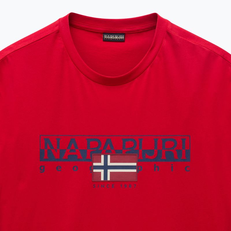 Men's Napapijri S-Aylmer red goji t-shirt 6