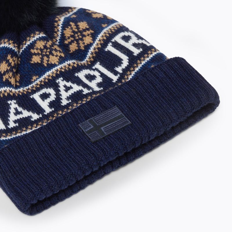 Women's winter beanie Napapijri F-Soiusa blu marine 3