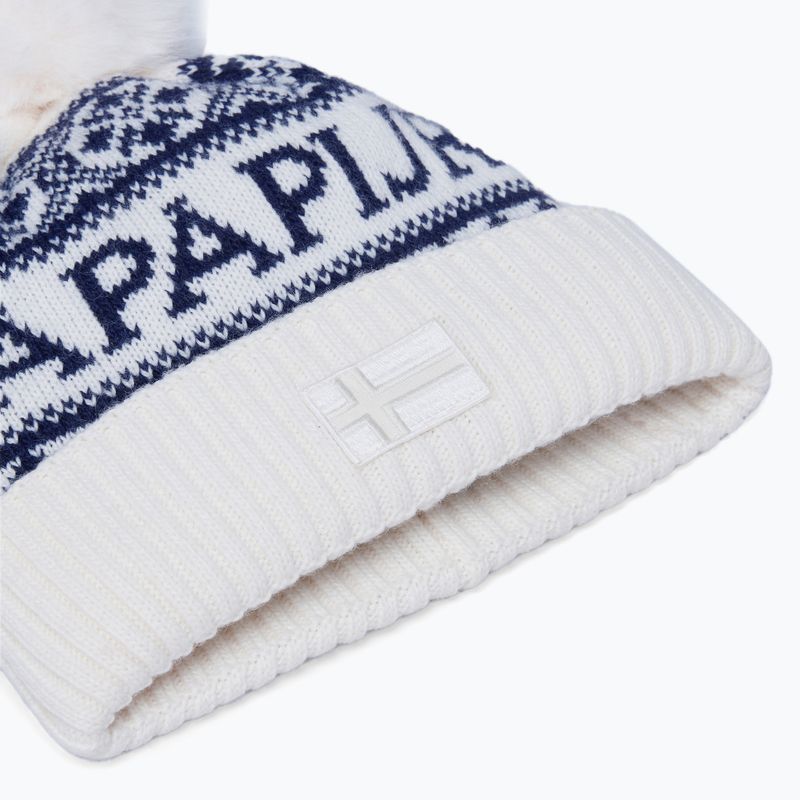 Women's winter beanie Napapijri F-Soiusa white heron 3