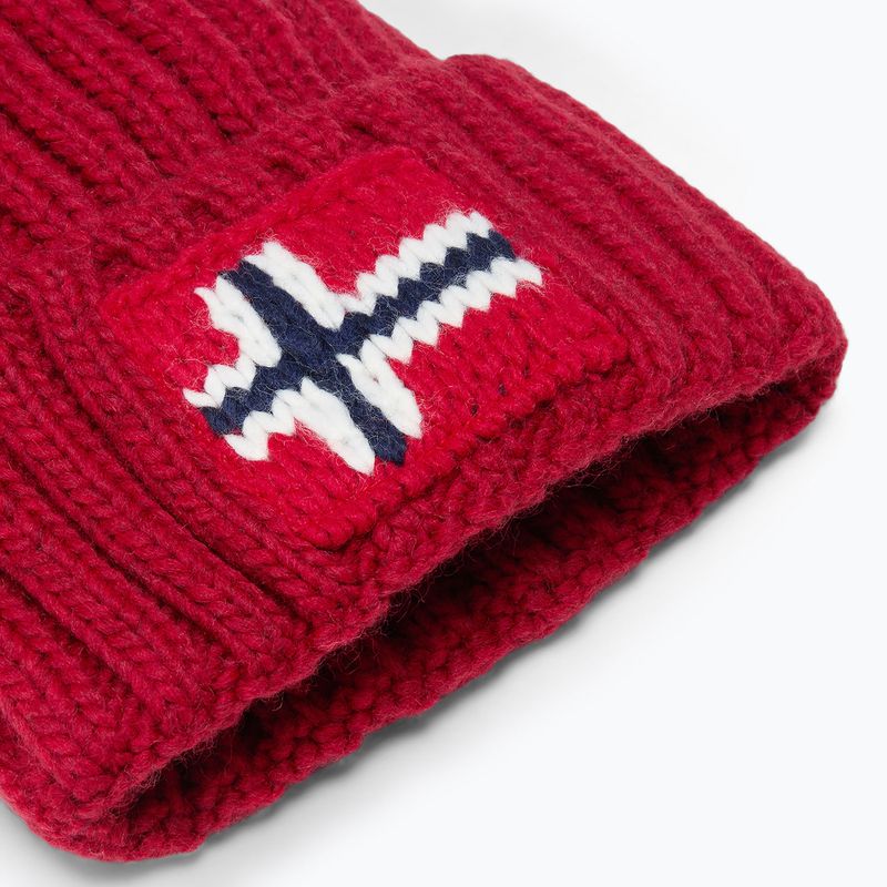 Napapijri Semiury 5 red goji men's winter beanie 3