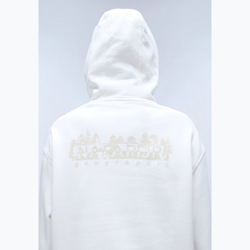 Women's Napapijri B-Blanche Hooded white heron sweatshirt 4