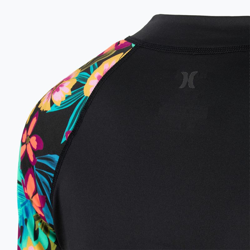 Hurley women's swimming longsleeve Fiji Fantasy Zip Front Rashguard black 4