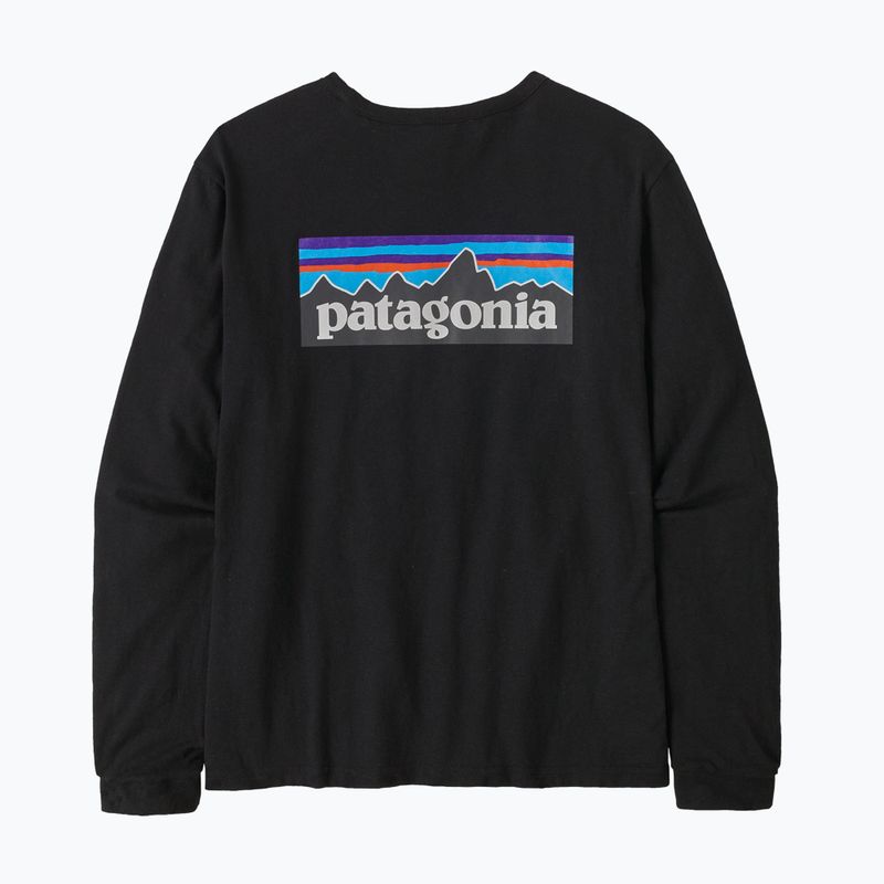 Women's longsleeve Patagonia P-6 Logo Responsibili-Tee black 4