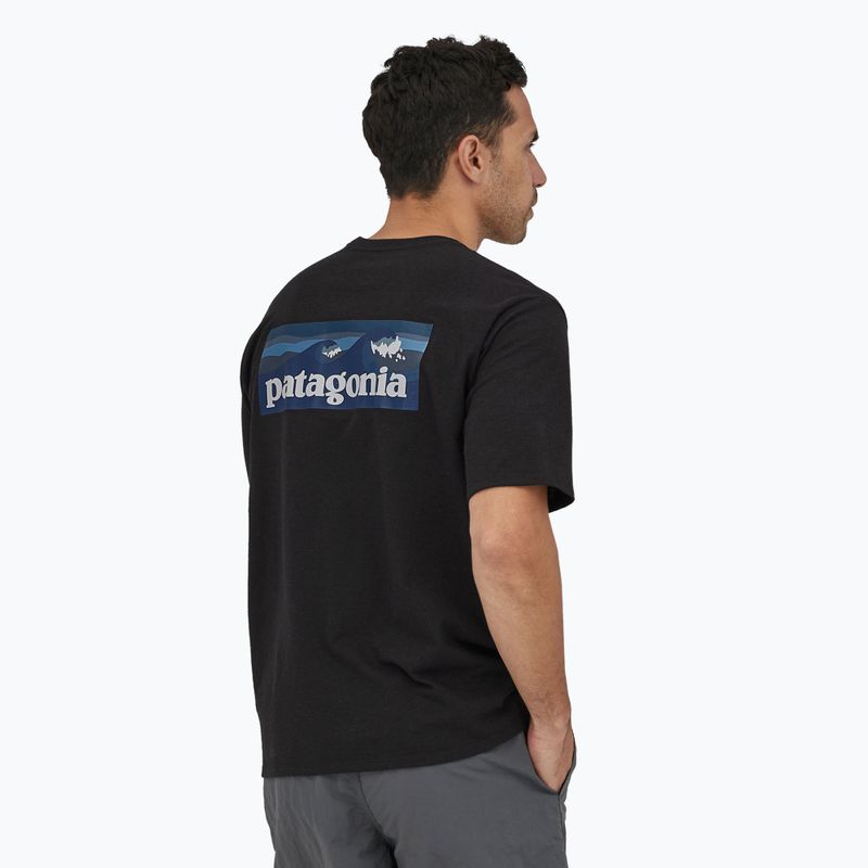 Men's Patagonia Boardshort Logo Pocket Responsibili ink black T-shirt 2