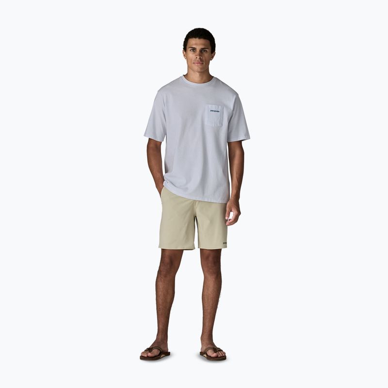 Men's Patagonia Boardshort Logo Pocket T-shirt Responsibili white 2