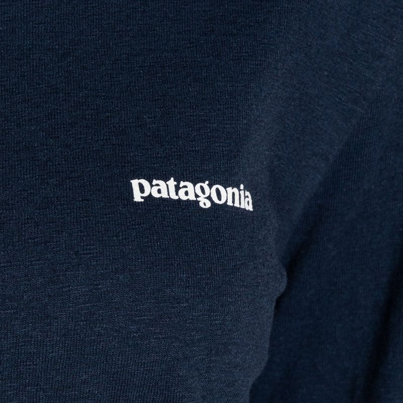 Women's trekking T-shirt Patagonia P-6 Logo Responsibili-Tee LS tidepool blue 5