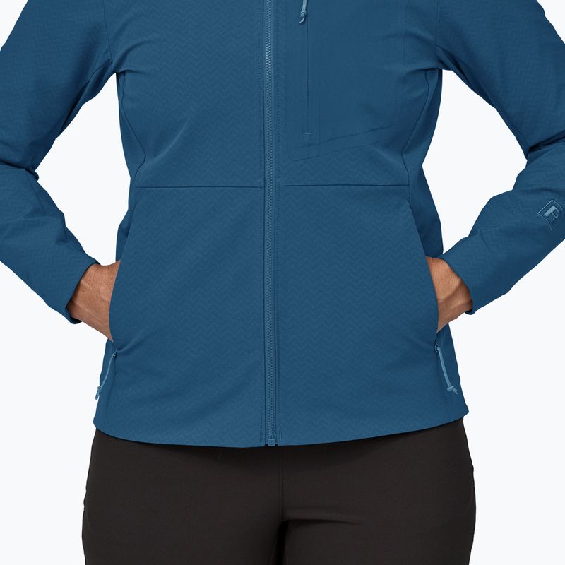 Women's softshell jacket Patagonia R1 CrossStrata Hoody lagom blue 8