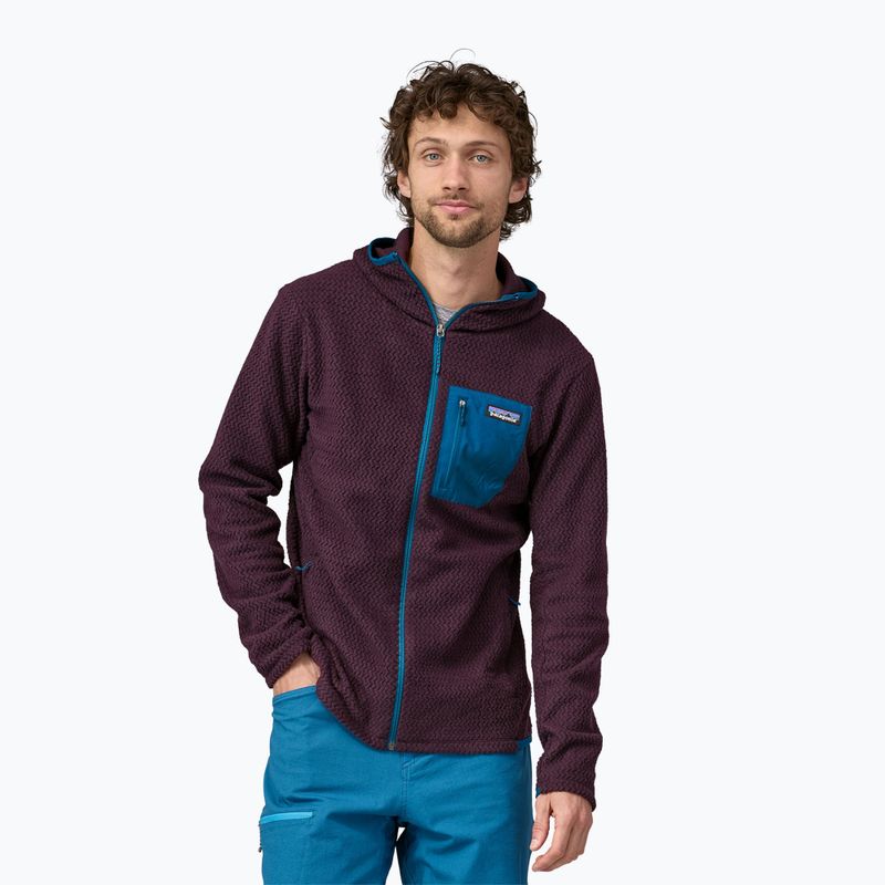 Patagonia R1 Air Full-Zip obsidian plum men's trekking sweatshirt