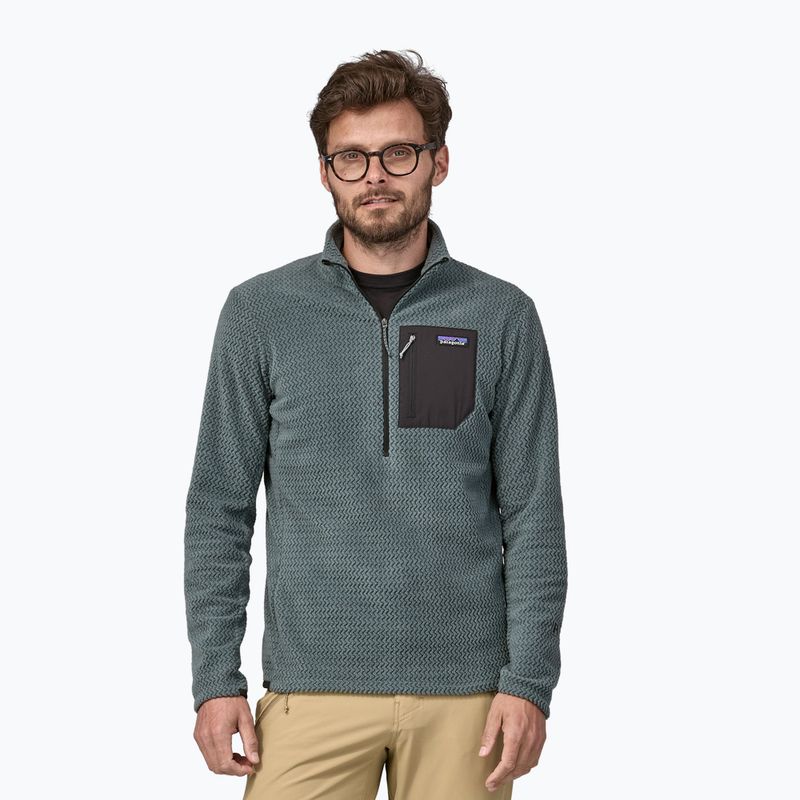 Men's fleece sweatshirt Patagonia R1 Air Zip Neck nouveau green