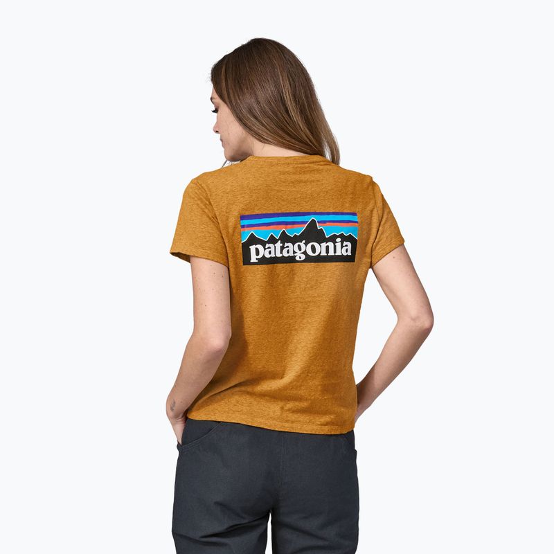 Women's T-shirt Patagonia P-6 Logo Responsibili-Tee dried mango 2
