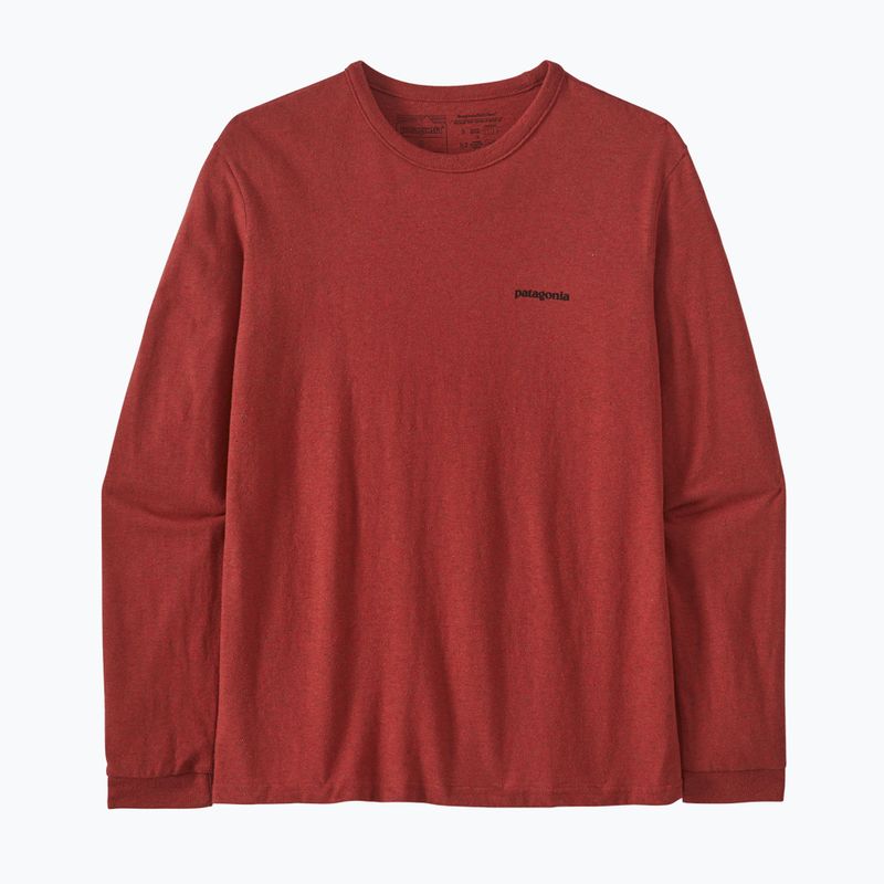 Women's trekking T-shirt Patagonia P-6 Logo Responsibili-Tee LS burl red 5