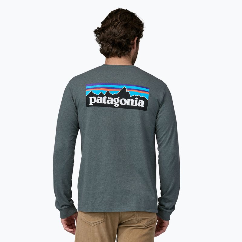 Men's Patagonia P-6 Logo Responsibili trekking longsleeve nouveau green 2