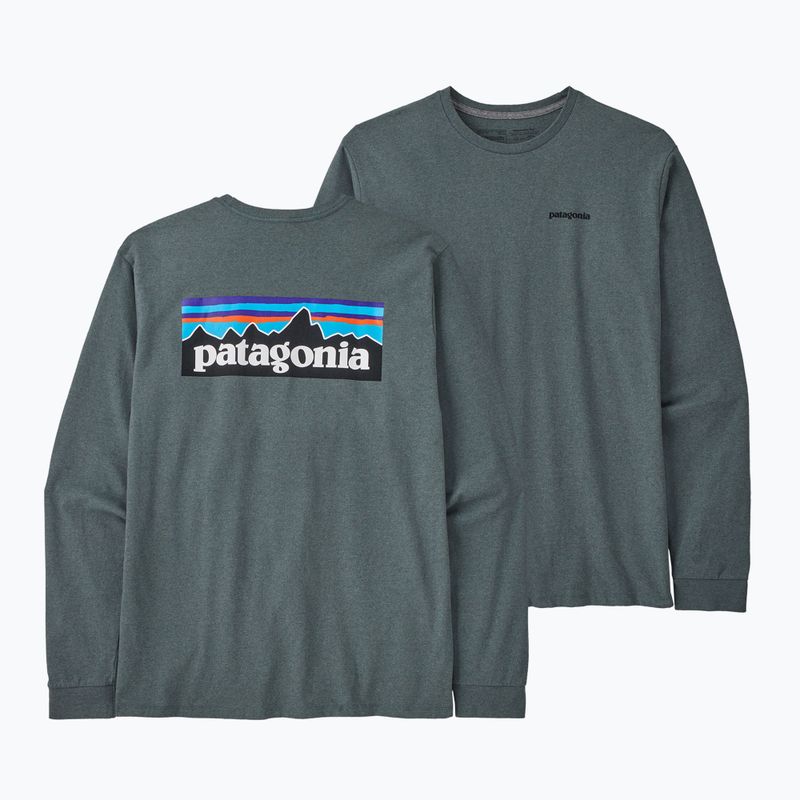Men's Patagonia P-6 Logo Responsibili trekking longsleeve nouveau green 3