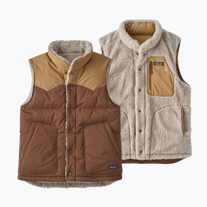 Men's vest Patagonia Reversible Bivy Down moose brown 8
