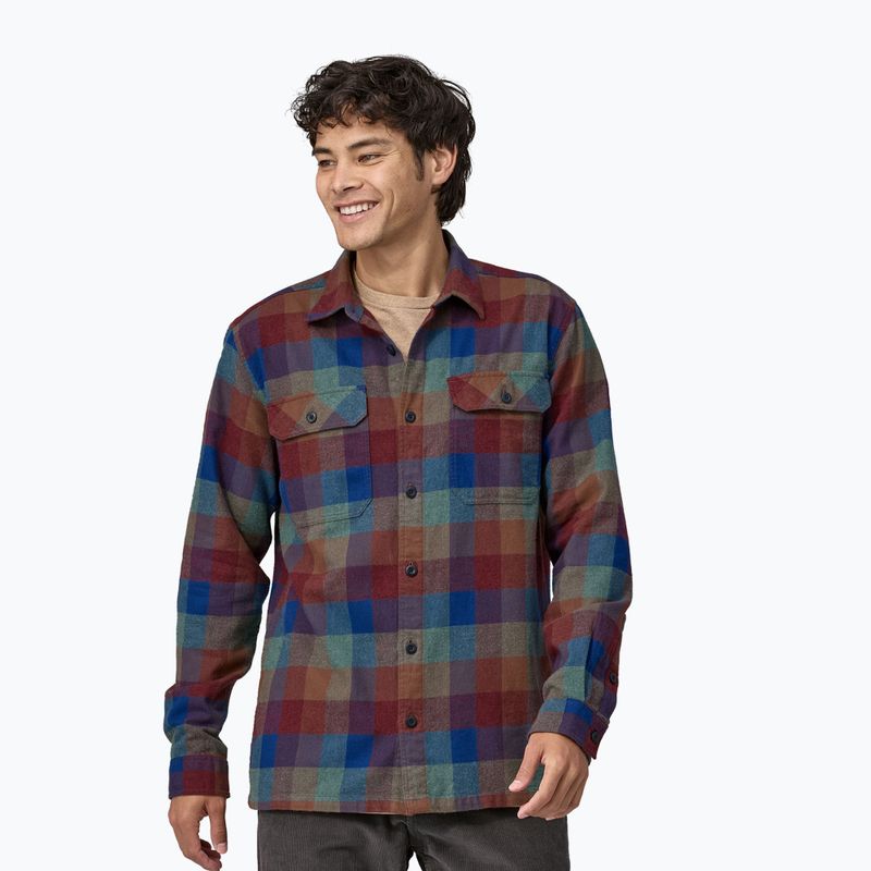 Men's Patagonia Organic Cotton MW Fjord Flannel shirt guides/superior blue