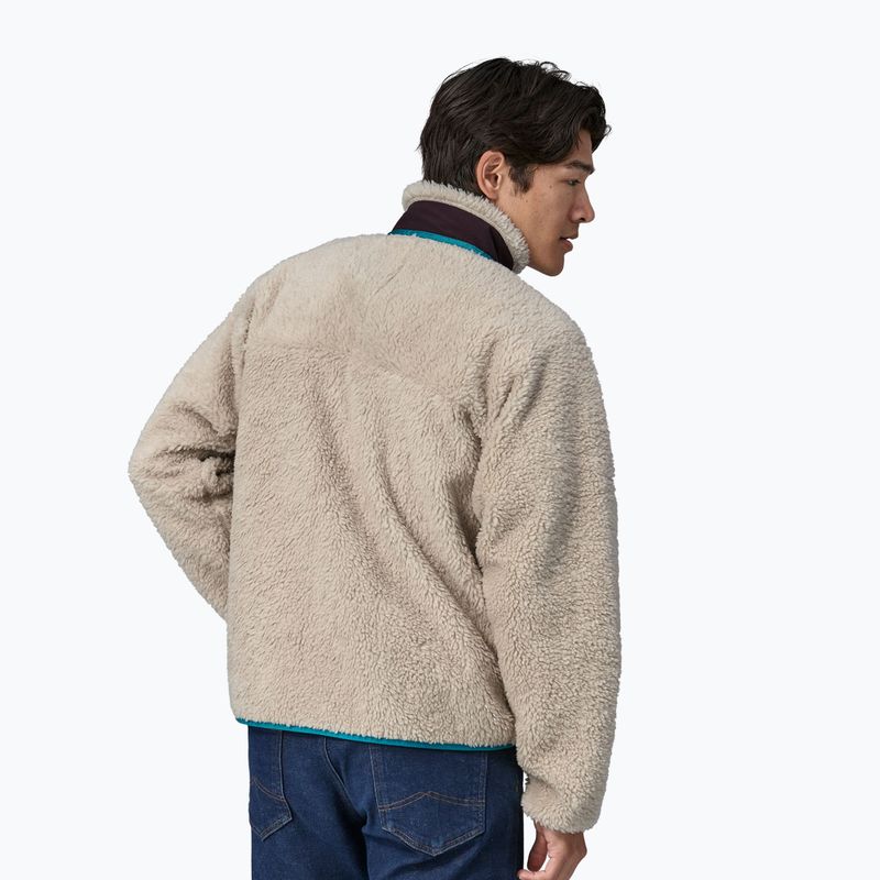 Men's fleece sweatshirt Patagonia Classic Retro-X natural w/obsidian plum 2