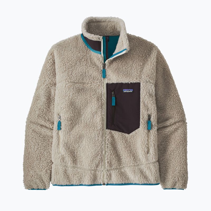 Men's fleece sweatshirt Patagonia Classic Retro-X natural w/obsidian plum 8