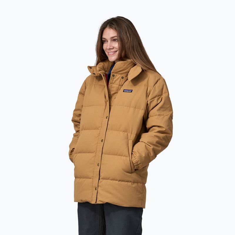 Women's Patagonia Cotton Down Parka nest brown