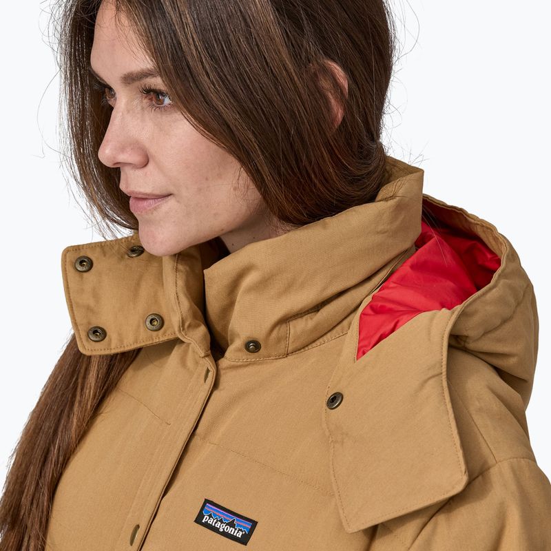 Women's Patagonia Cotton Down Parka nest brown 5