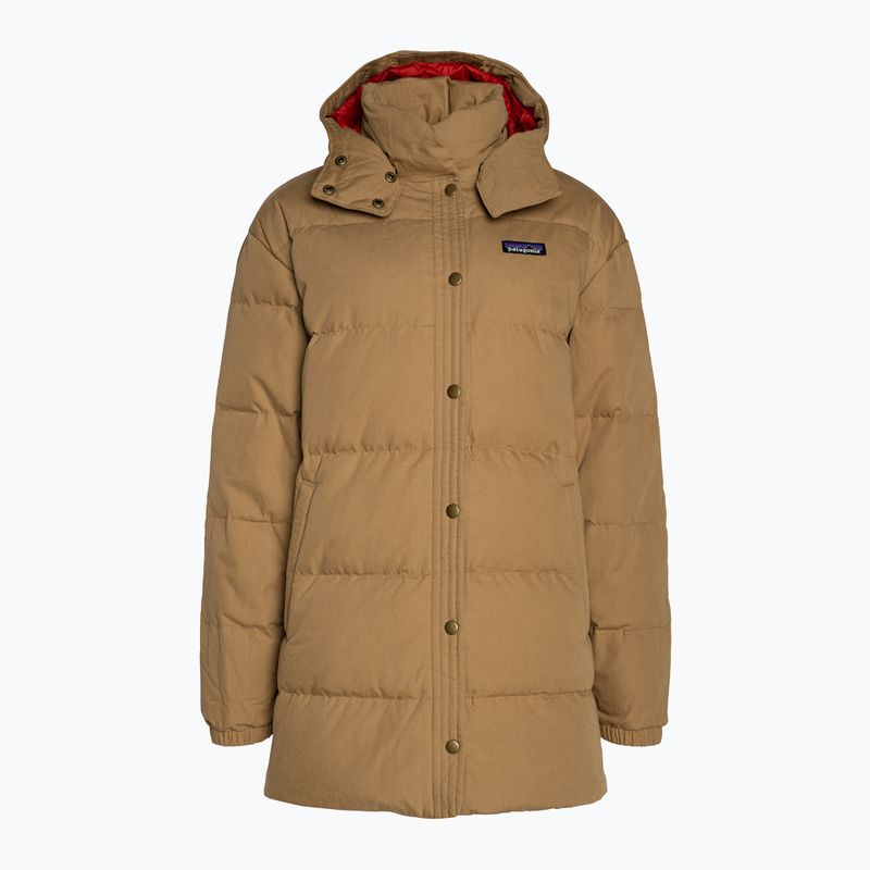 Women's Patagonia Cotton Down Parka nest brown 8