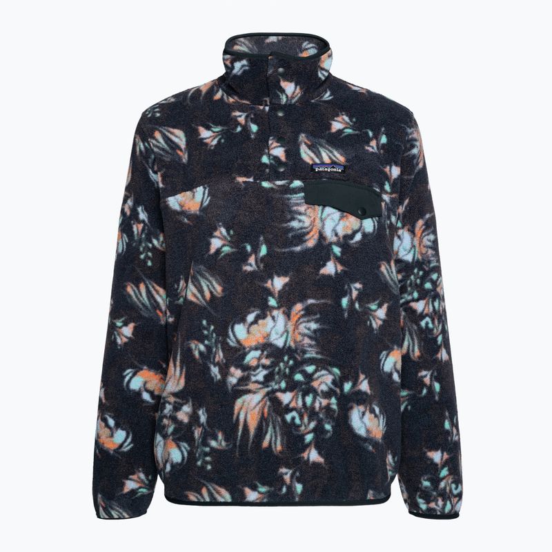 Patagonia women's fleece sweatshirt LW Synch Snap-T P/O swirl floral/pitch blue