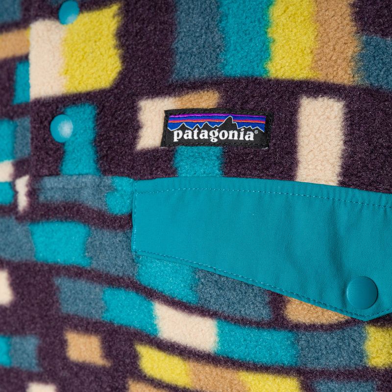 Patagonia men's fleece sweatshirt LW Synch Snap-T P/O fitz roy patchwork/belay blue 5