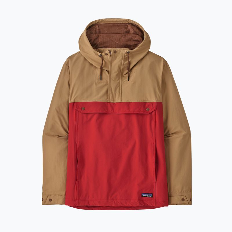 Men's wind jacket Patagonia Isthmus Anorak touring red 5