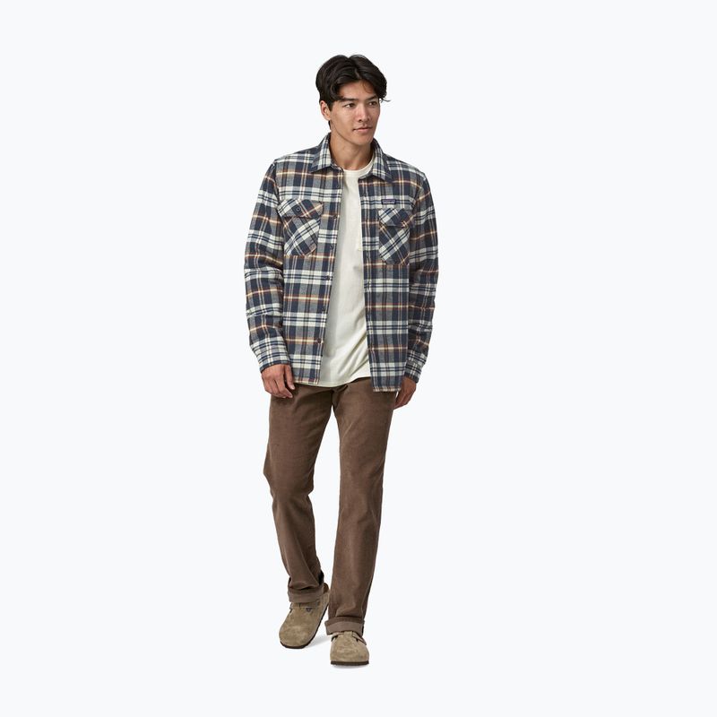 Men's Patagonia Insulated Organic Cotton MW Fjord Flannel shirt fields/new navy  3