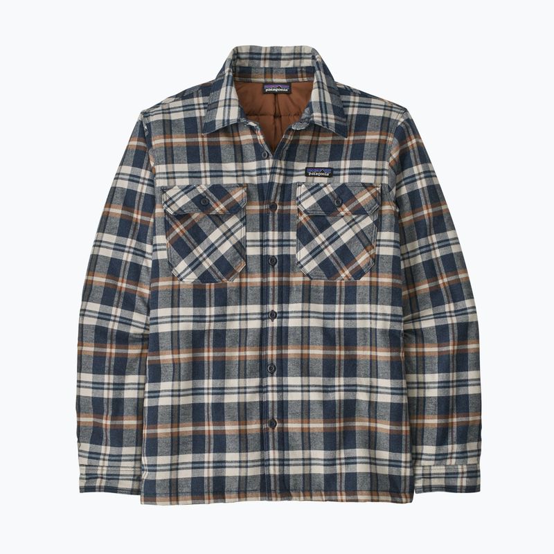 Men's Patagonia Insulated Organic Cotton MW Fjord Flannel shirt fields/new navy  4
